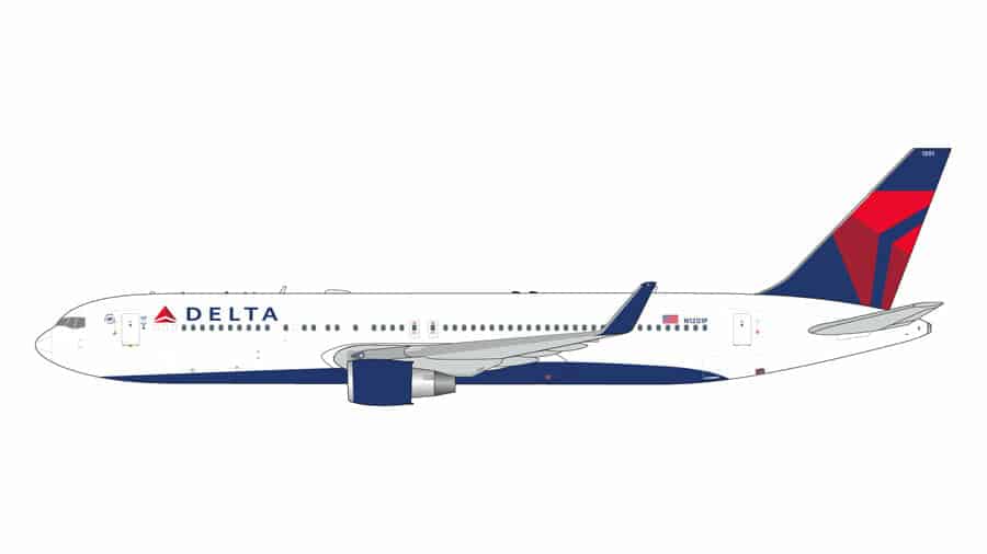 gemini jets - 1:400 delta airlines boeing 767-300er (n1201p)