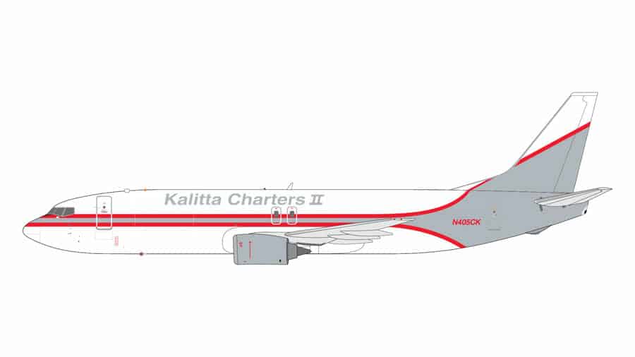 gemini jets - 1:400 kalitta charters ii boeing 737-400 (n405ck)