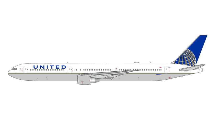 gemini jets - 1:400 united airlines boeing 767-400er (n69059)
