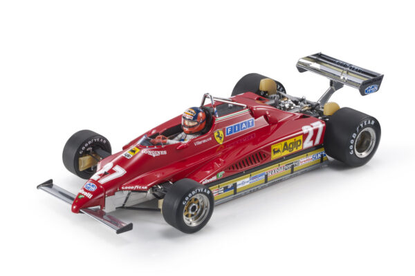 GP Replicas 1:18 Ferrari 126C2 No.27 Gilles Villeneuve Belgian GP 1982 with Driver Figure (GPGV07) Special Limited Edition Resin Model