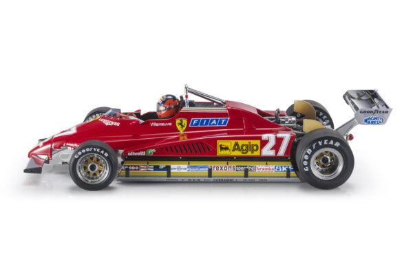 GP Replicas 1:18 Ferrari 126C2 No.27 Gilles Villeneuve Belgian GP 1982 with Driver Figure (GPGV07) Special Limited Edition Resin Model 7 GP Replicas 1:18 Ferrari 126C2 No.27 Gilles Villeneuve Belgian GP 1982 with Driver Figure (GPGV07) Special Limited Edition Resin Model