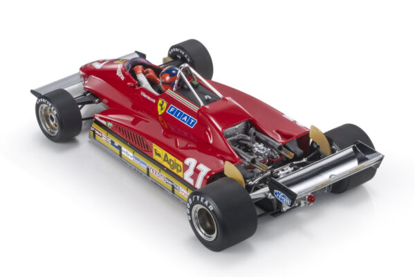 GP Replicas 1:18 Ferrari 126C2 No.27 Gilles Villeneuve Belgian GP 1982 with Driver Figure (GPGV07) Special Limited Edition Resin Model 6 GP Replicas 1:18 Ferrari 126C2 No.27 Gilles Villeneuve Belgian GP 1982 with Driver Figure (GPGV07) Special Limited Edition Resin Model