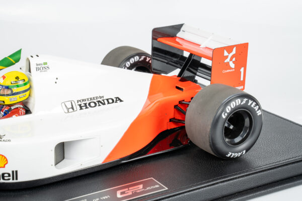 GP Replicas 1:12 McLaren Honda MP4/6 Ayrton Senna Winner Brazilian GP 1991 with Driver and Flag (GP1229AWD) Limited Edition Resin Model 16 GP Replicas 1:12 McLaren Honda MP4/6 Ayrton Senna Winner Brazilian GP 1991 with Driver and Flag (GP1229AWD) Limited Edition Resin Model