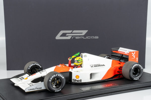 GP Replicas 1:12 McLaren Honda MP4/6 Ayrton Senna Winner Brazilian GP 1991 with Driver and Flag (GP1229AWD) Limited Edition Resin Model