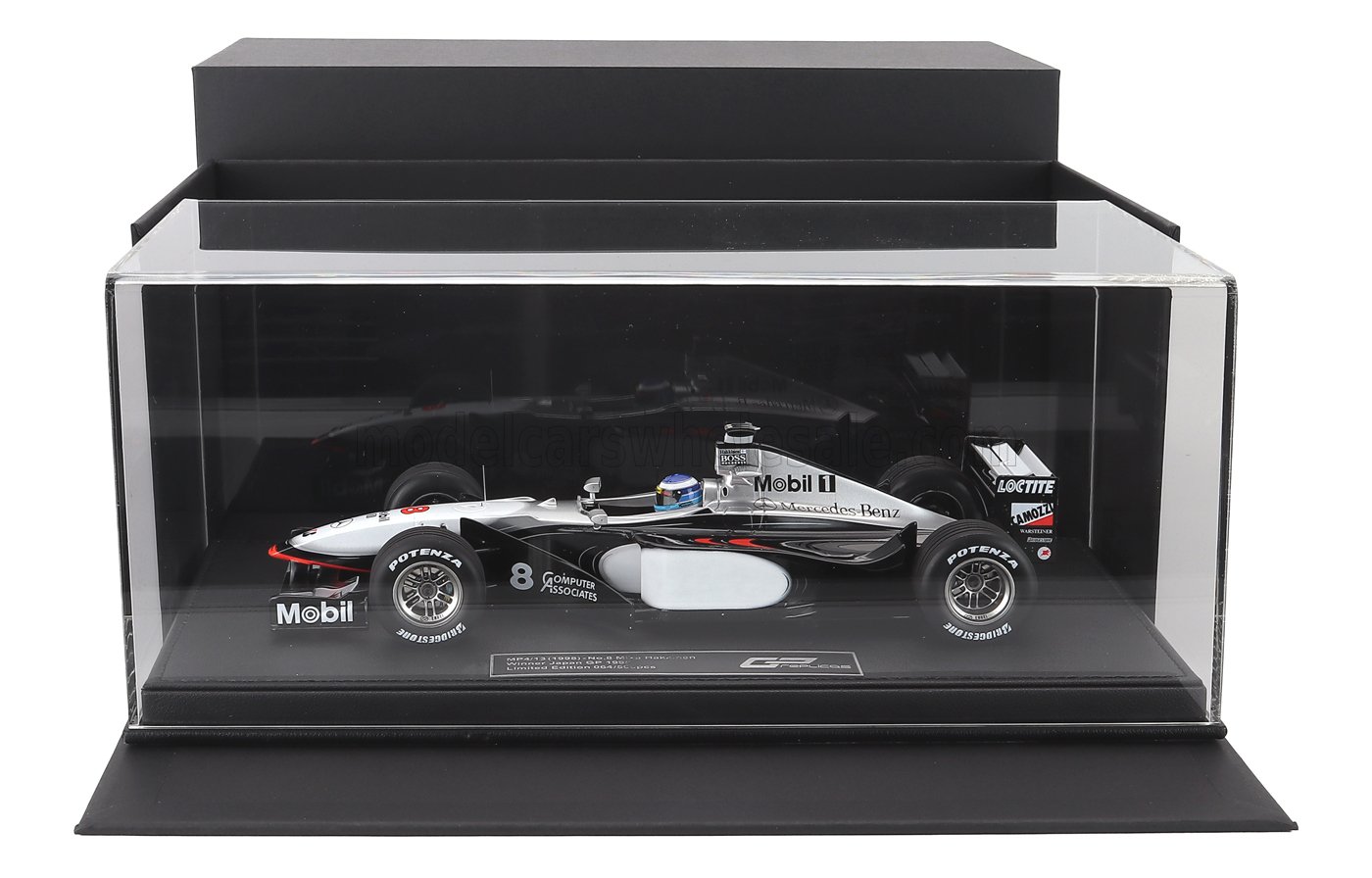 GP Replicas 1:18 McLaren Mercedes MP4/13 No.8 Mika Hakkinen World Champion Winner Japanese GP 1998 (GP182AWD) Limited Edition Resin Model with Driver Figure 2 GP Replicas 1:18 McLaren Mercedes MP4/13 No.8 Mika Hakkinen World Champion Winner Japanese GP 1998 (GP182AWD) Limited Edition Resin Model with Driver Figure - Image 2