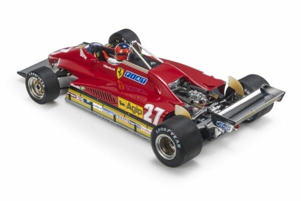 GP Replicas - 1:18 Ferrari 126C2 1982 #27 Gilles Villeneuve Belgian GP Zolder 1982 w/Figurine