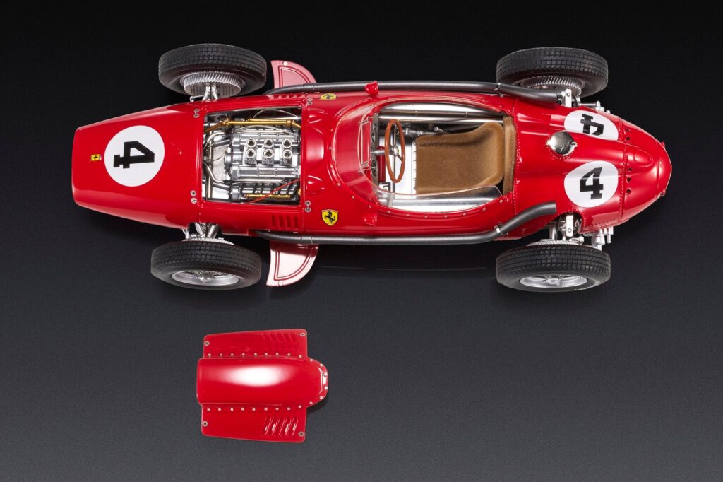 Pre-Order the Limited Edition 1:12 Scale 1958 Ferrari 246 F1 Model Car by GP Replicas 3 GP Replicas - 1:12 Ferrari 246 No.4 Mike Hawthorn Winner French GP 1958 - Limited Edition Resin Model