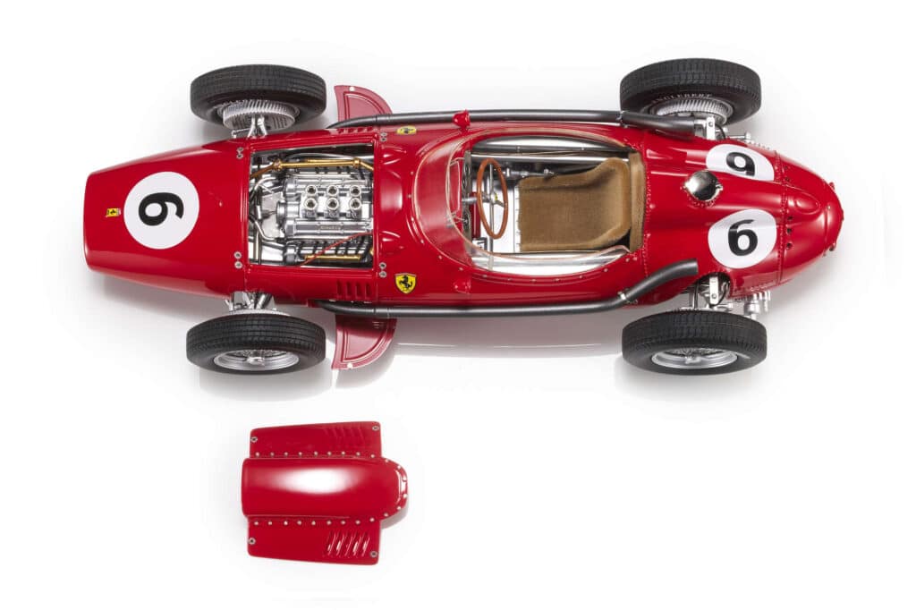 Pre-Order the Limited Edition 1:12 Scale 1958 Ferrari 246 F1 Model Car by GP Replicas 4 GP Replicas - 1:12 Ferrari 246 No.6 Wolfgang von Trips French GP 1958 - Limited Edition Resin Model