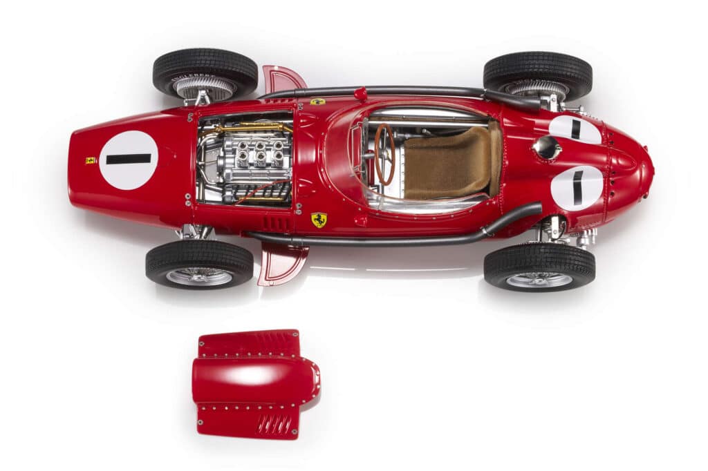 Pre-Order the Limited Edition 1:12 Scale 1958 Ferrari 246 F1 Model Car by GP Replicas 1 GP Replicas - 1:12 Ferrari 246 No.1 Peter Collins Winner British GP 1958 - Limited Edition Resin Model