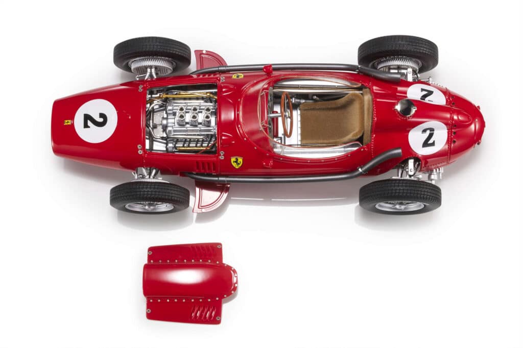 Pre-Order the Limited Edition 1:12 Scale 1958 Ferrari 246 F1 Model Car by GP Replicas 2 GP Replicas - 1:12 Ferrari 246 No.2 Mike Hawthorn 2nd Place British GP 1958 - Limited Edition Resin Model