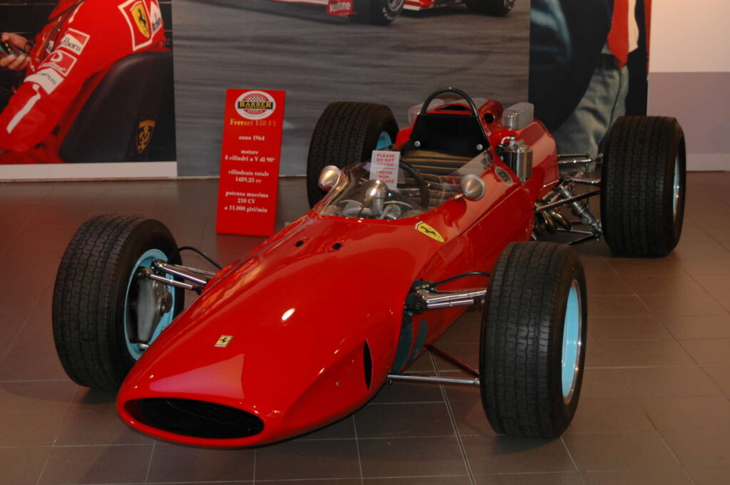 Pre-Order the Limited Edition 1:12 Scale 1964 Ferrari 158 F1 Model Car by GP Replicas 1 GP Replicas - 1:12 Ferrari 158 No.7 John Surtees 2nd Place United States GP 1964 - Limited Edition Resin Model