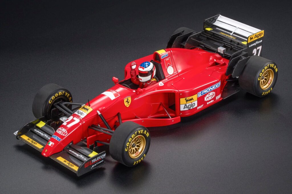Pre-Order the 1:12 Ferrari 412 T2 1995 F1 Car by GP Replicas 2 GP Replicas - 1:12 Ferrari 412 T2 No.27 Jean Alesi Winner Canadian GP 1995 - Limited Edition Resin Model with Driver