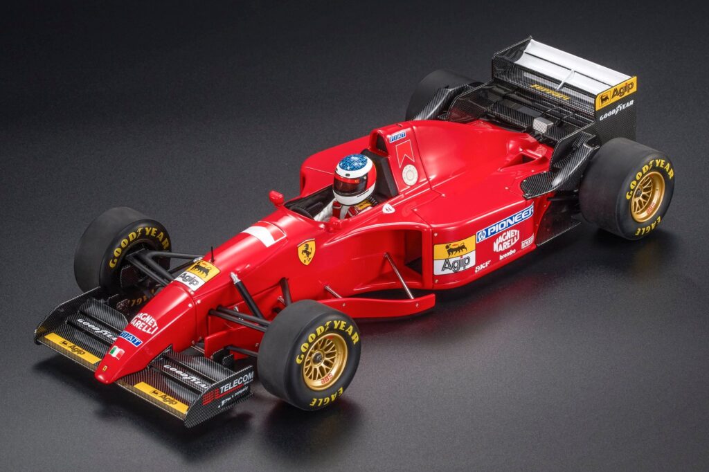 Pre-Order the 1:12 Ferrari 412 T2 1995 F1 Car by GP Replicas 4 GP Replicas - 1:12 Ferrari 412 T2 No.27 Michael Schumacher Estoril Test 1995 - Limited Edition Resin Model with Driver