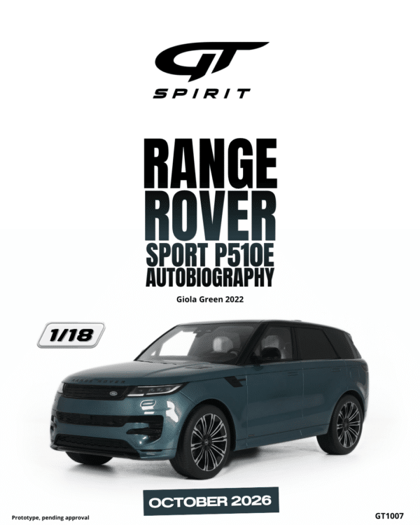 Latest arrivals & pre-orders at model‑universe.com – 17 August 2025, including Koenigsegg Agera S by FrontiArt, Ferrari 499P & 296 LMGT3 by Looksmart, and much more 24 GT Spirit - 1:18 Range Rover Sport P510E Autobiography Giola Green 2022 - Limited Edition Resin Model