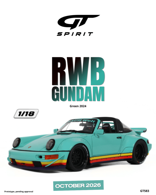 Latest arrivals & pre-orders at model‑universe.com – 17 August 2025, including Koenigsegg Agera S by FrontiArt, Ferrari 499P & 296 LMGT3 by Looksmart, and much more 29 GT Spirit - 1:18 RWB Gundam Green 2024 - Limited Edition Resin Model