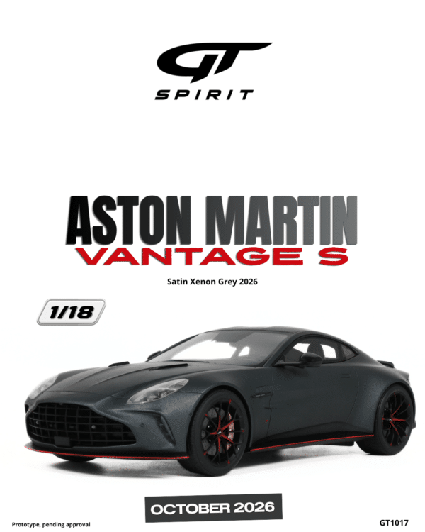 Latest arrivals & pre-orders at model‑universe.com – 17 August 2025, including Koenigsegg Agera S by FrontiArt, Ferrari 499P & 296 LMGT3 by Looksmart, and much more 25 GT Spirit - 1:18 Aston Martin Vantage S Satin Xenon Grey 2026 - Limited Edition Resin Model