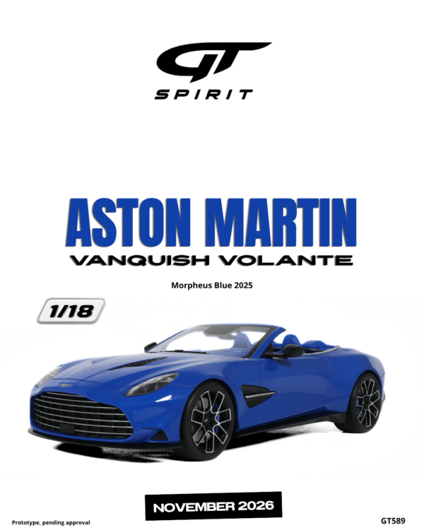 Latest arrivals & pre-orders at model‑universe.com – 17 August 2025, including Koenigsegg Agera S by FrontiArt, Ferrari 499P & 296 LMGT3 by Looksmart, and much more 19 GT Spirit - 1:18 Aston Martin Vanquish Volante Morpheus Blue 2025 - Limited Edition Resin Model