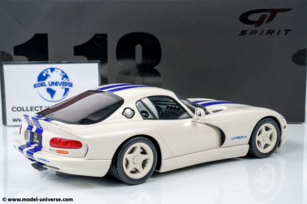 GT Spirit - 1:18 Dodge Viper GTS White 1996 - Limited Edition Resin Model 9 GT Spirit - 1:18 Dodge Viper GTS White 1996 - Limited Edition Resin Model