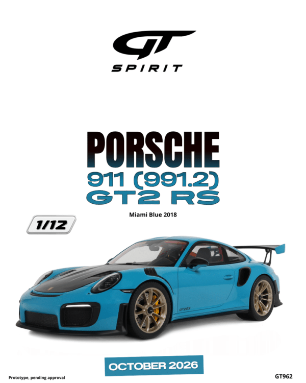 GT Spirit - 1:12 Porsche 911 [991.2] GT2 RS Miami Blue 2018 - Limited Edition Resin Model