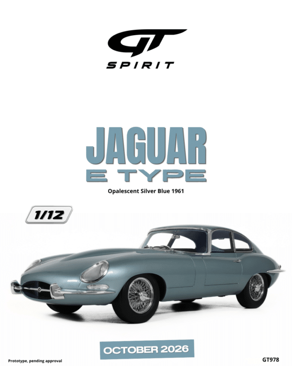 Latest arrivals & pre-orders at model‑universe.com – 17 August 2025, including Koenigsegg Agera S by FrontiArt, Ferrari 499P & 296 LMGT3 by Looksmart, and much more 34 GT Spirit - 1:12 Jaguar E Type Opalescent Silver Blue 1961 - Limited Edition Resin Model