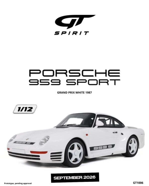 GT Spirit - 1:12 Porsche 959 Sport Grand Prix White 1987 - Limited Edition Resin Model