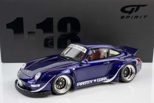 GT Spirit - 1:18 Porsche 911 (993) RWB "Army Girl" Purple 2015 - Limited Edition Resin Model