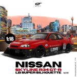GT Spirit - 1:18 Nissan Skyline R34 GT-R LB Super Silhouette Red 2020 - Resin Model