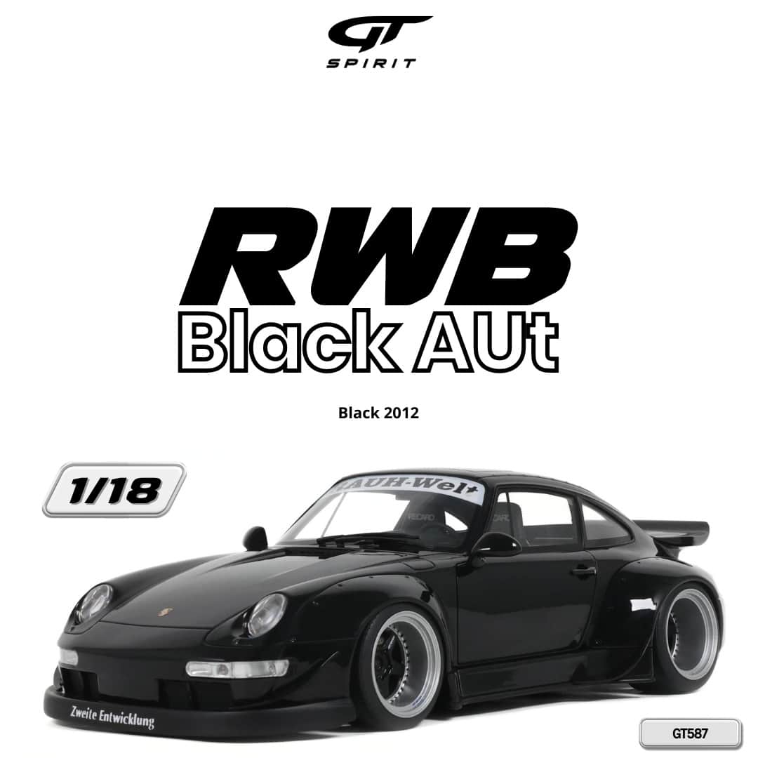 GT Spirit - 1:18 RWB Black Aut Black 2012 - Limited Edition Resin Model