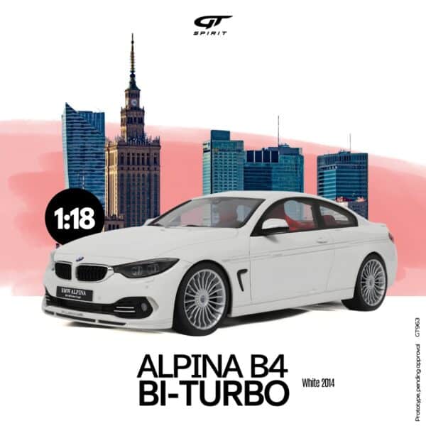 GT Spirit - 1:18 Alpina B4 Bi-turbo White 2014 - Resin Model