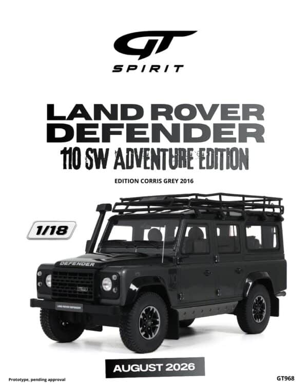 GT Spirit - 1:18 Land Rover Defender 110 SW Adventure Edition Corris Grey 2016 - Limited Edition Resin Model