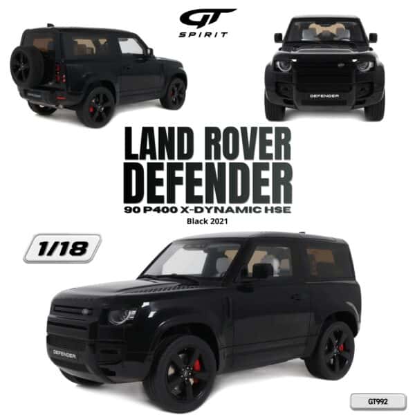GT Spirit - 1:18 Land Rover Defender 90 P400 X-Dynamic HSE Black 2021 - Limited Edition Resin Model