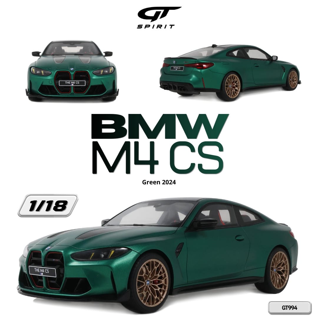 GT Spirit - 1:18 BMW M4 CS Green 2024 - Limited Edition Resin Model