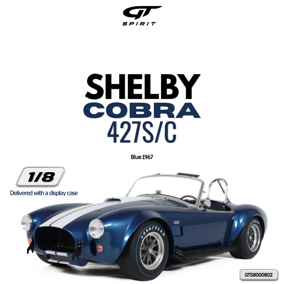 GT Spirit - 1:8 Shelby Cobra 427 S/C Blue 1967 - Limited Edition Resin Model