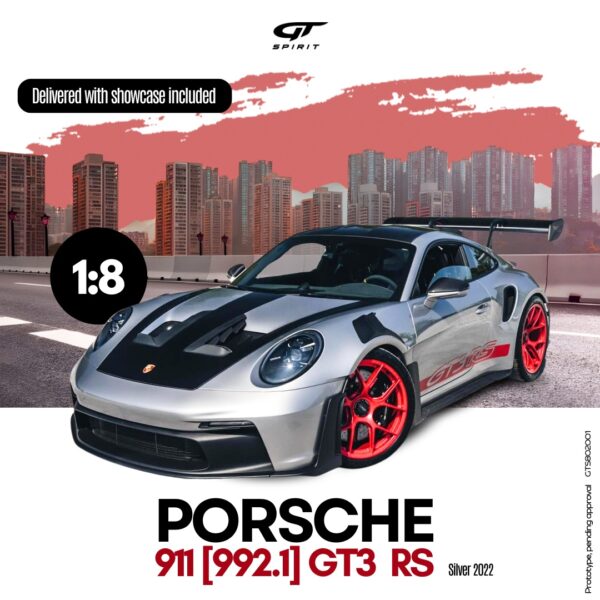 GT Spirit - 1:8 Porsche 911 [992.1] GT3 RS Silver 2022 - Resin Model