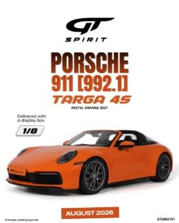 GT Spirit - 1:8 Porsche 911 (992.1) Targa 4S Pastel Orange 2021 - Limited Edition Resin Model