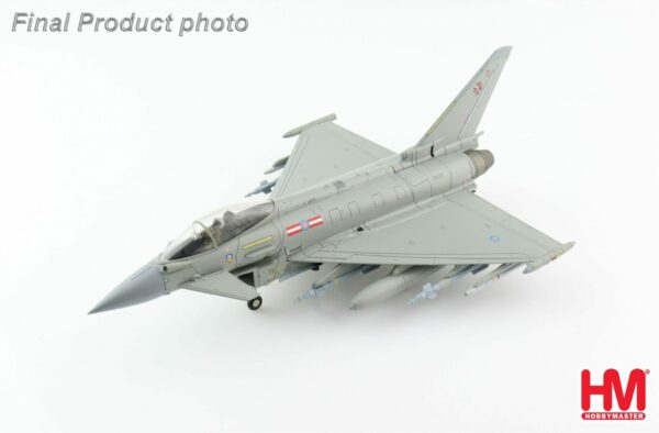 hobbymaster - 1:72 eurofighter typhoon fgr4 zk301/d, 1435 flight, raf mount pleasant, falkland islands, 2015 (with air to air missiles + paveway iv bombs x 4) (ha6616b