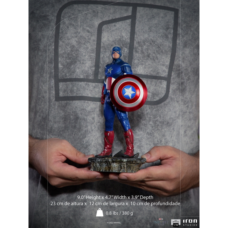 Iron Studios 1/10 Captain America Battle of New York Art Statue IS60622