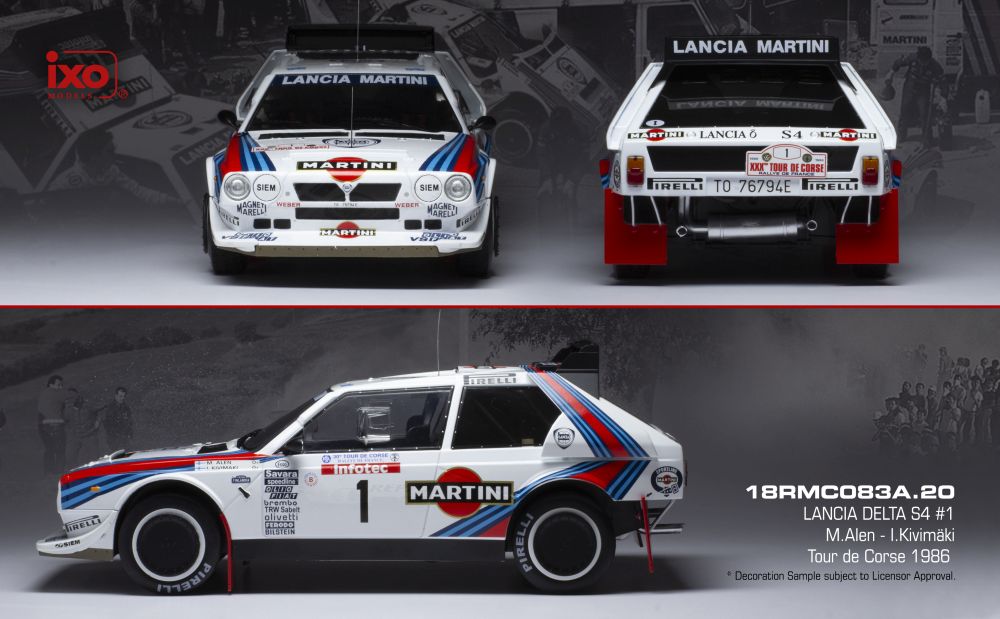 Ixo 1/18 Lancia Delta S4 Tour de France no1 Rally 1986 18rmc083