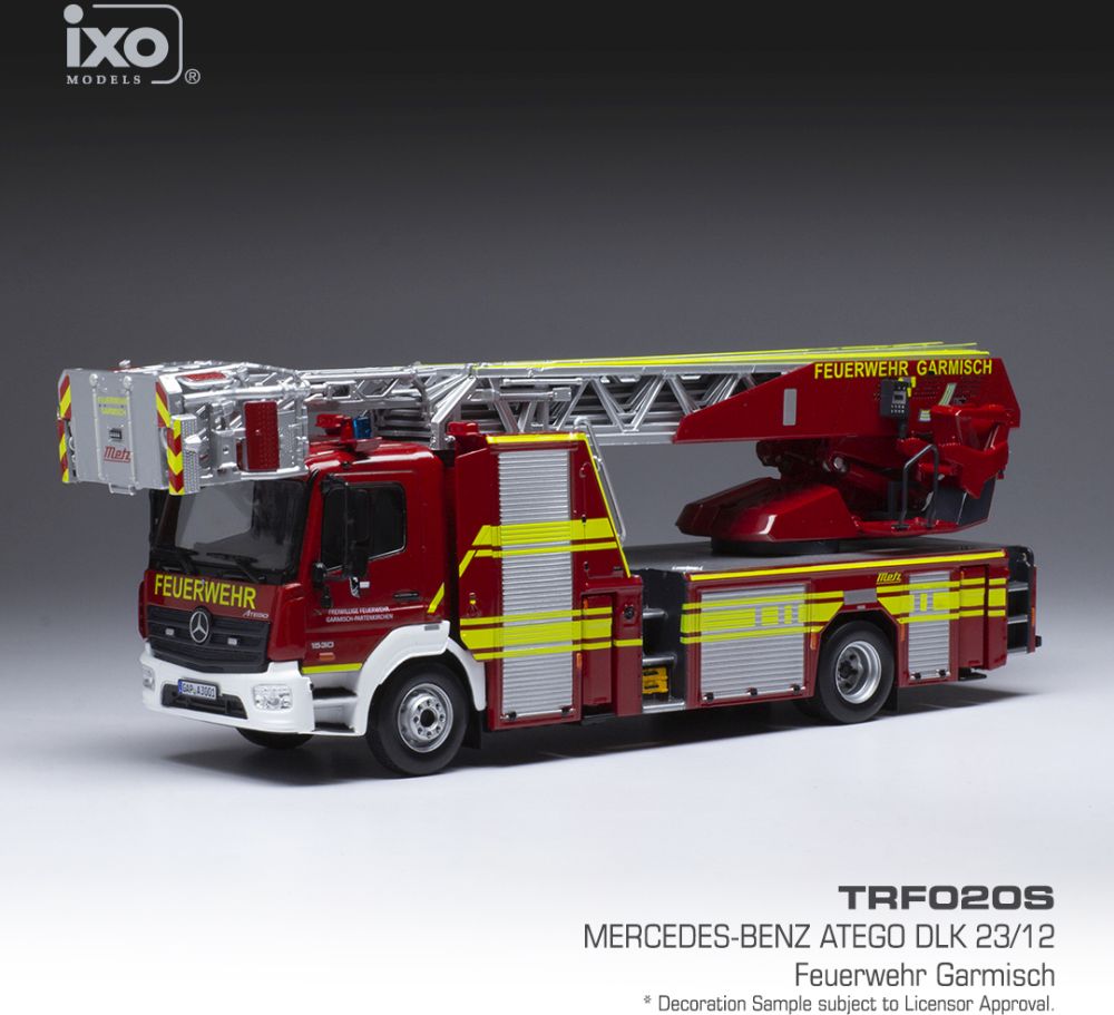 Ixo TRF020S 1:43 Mercedes Atego DLK 23/12 Fire Engine Germany Garmisch-Partenkirchen