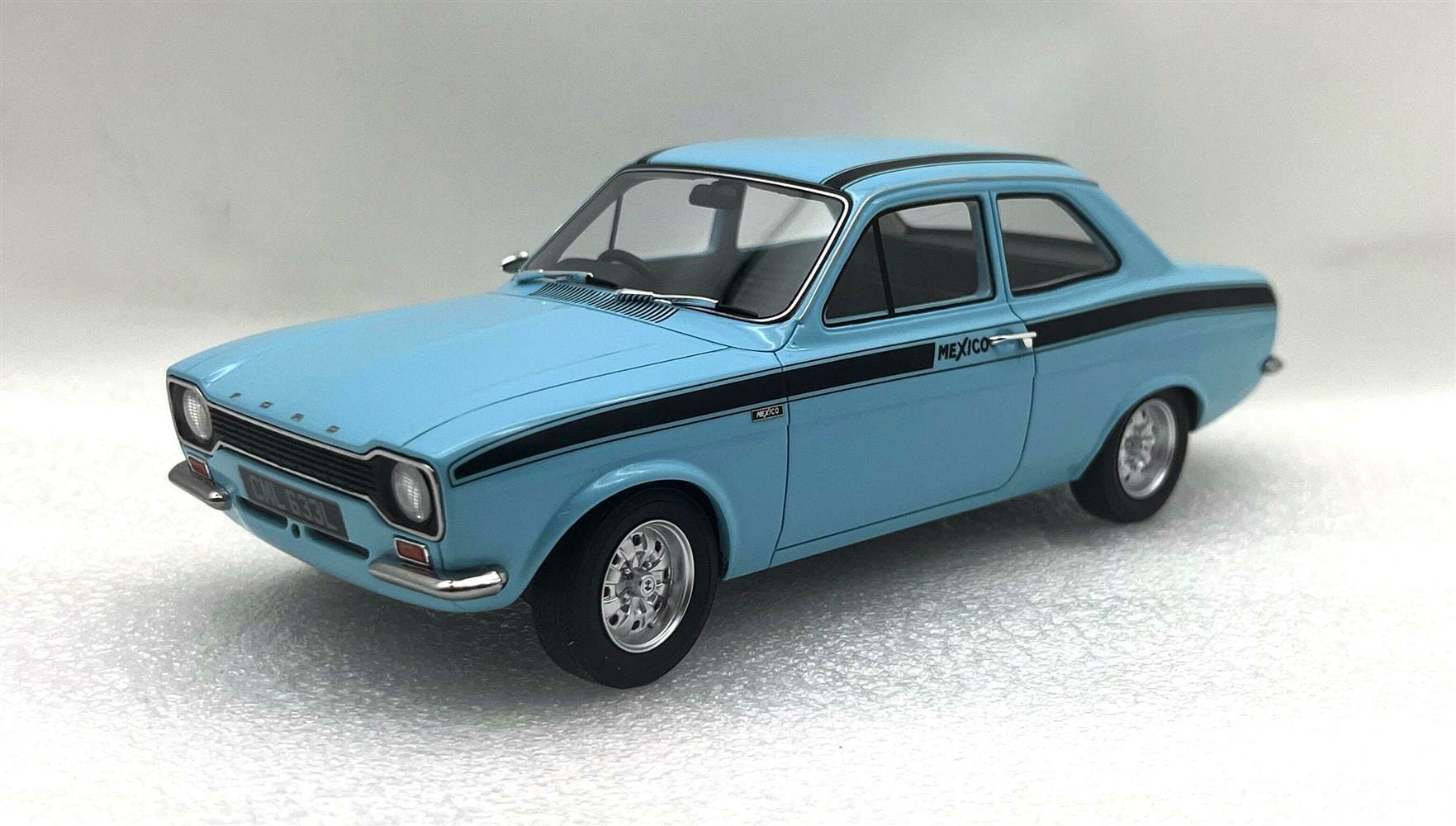 cult scale - 1:18 ford escort mexico blue 1973