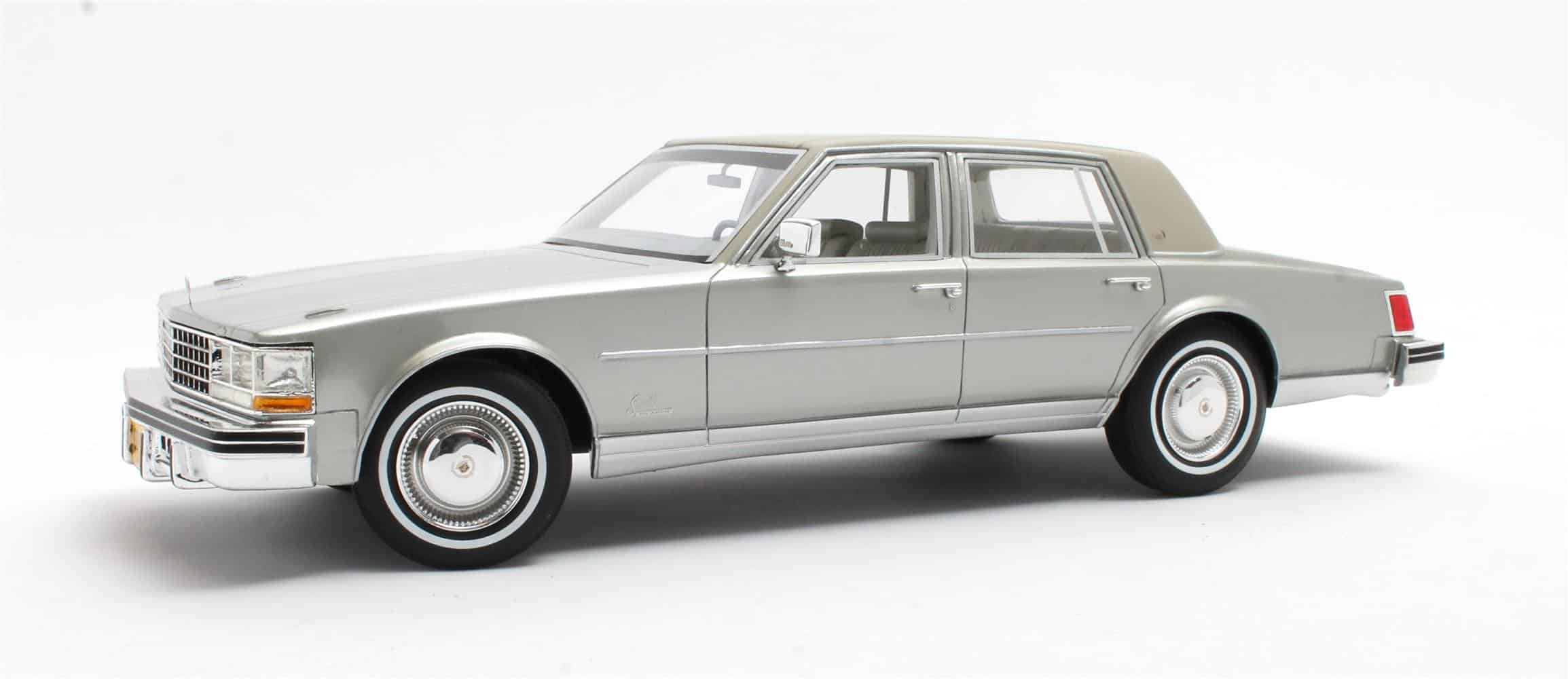 1:18 Cadillac Seville Silver Metallic 1976 - Limited Edition Resin Model by Cult Scale