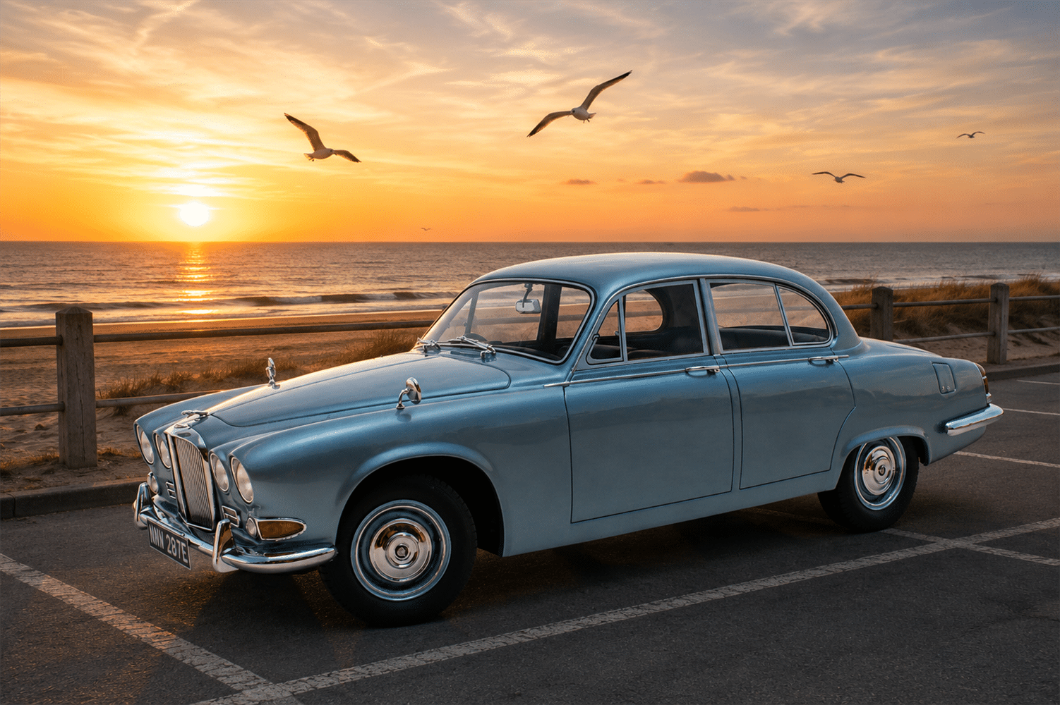 Cult Scale 1:18 Jaguar 420 1966-69 Opalescent Silver Blue Metallic (CML289-3) Limited Edition Resin Model 5 Cult Scale 1:18 Jaguar 420 1966-69 Opalescent Silver Blue Metallic (CML289-3) Limited Edition Resin Model - Image 5