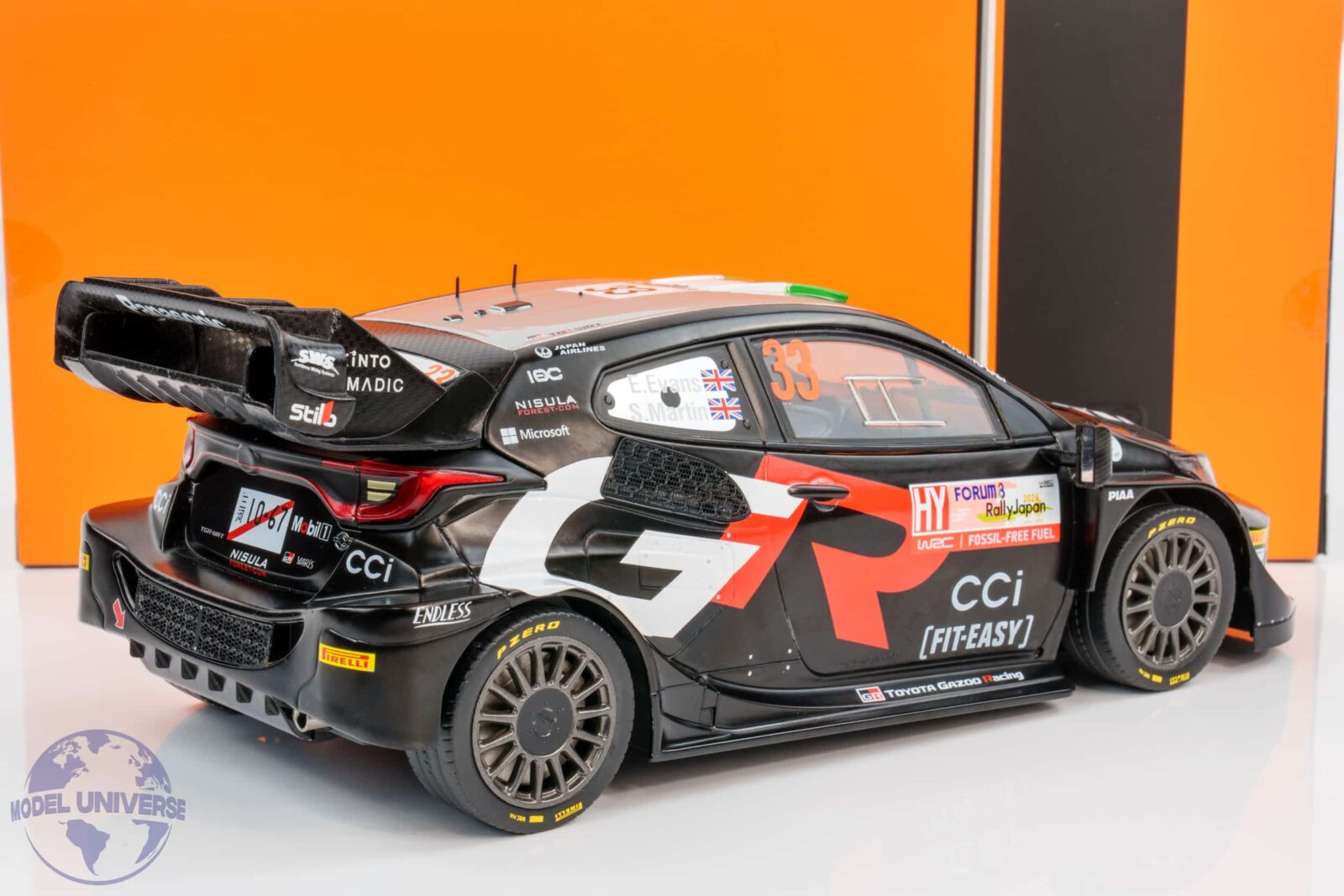 Ixo - 1:18 Toyota GR Yaris Rally1 No.33 Elfyn Evans Winner Japan