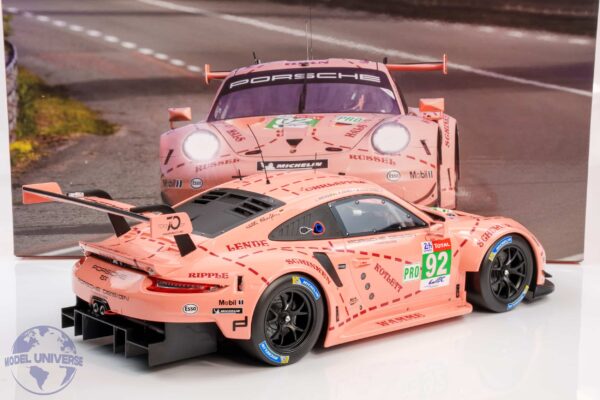 Ixo - 1:12 Porsche 911 (991) RSR No.92 24h Le Mans 2018 Class Winner LMGTE Pink Pig - Diecast Model 10 Ixo - 1:12 Porsche 911 (991) RSR No.92 24h Le Mans 2018 Class Winner LMGTE Pink Pig - Diecast Model
