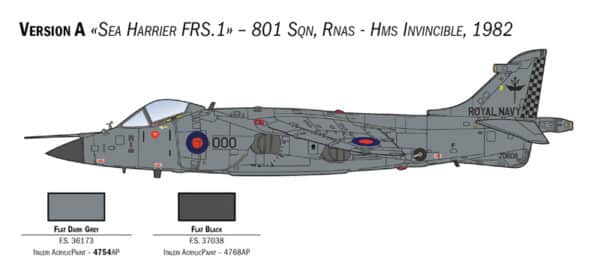 Italeri - 1:72 FRS.1 Sea Harrier Falklands (1236) Model Kit