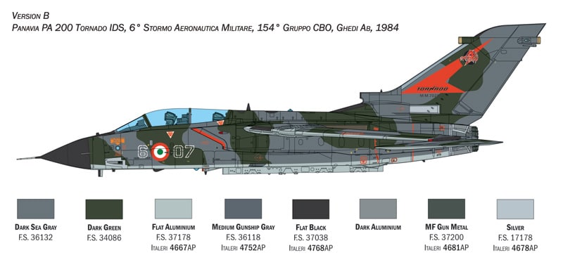 Italeri - 1:32 Tornado IDS (2520) 40th Anniversary Model Kit 6 Italeri - 1:32 Tornado IDS (2520) 40th Anniversary Model Kit