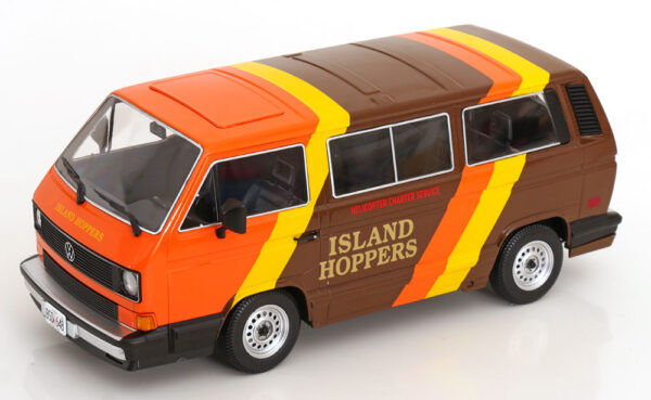 KK Scale 1:18 Volkswagen T3 Minibus Multivan Island Hoppers 1987 Magnum P.I. (KKDC180993) Diecast Model