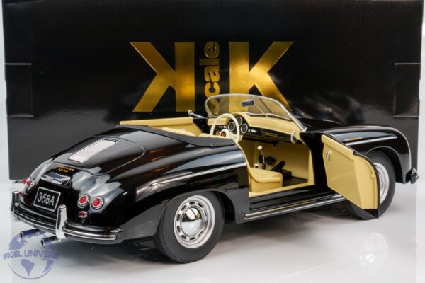 KK Scale - 1:12 Porsche 356A Speedster Black 1955 - Diecast Model 12 KK Scale - 1:12 Porsche 356A Speedster Black 1955 - Diecast Model