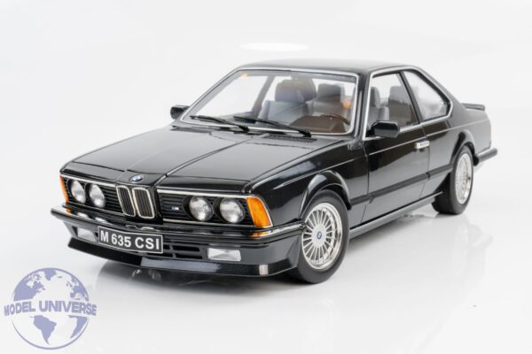 KK Scale - 1:12 BMW M635 CSI Alpina Rims 1987 Black Metallic (KKDC120163A) Diecast Model 17 KK Scale KKDC120163A BMW 635i Black Diecast Model 7