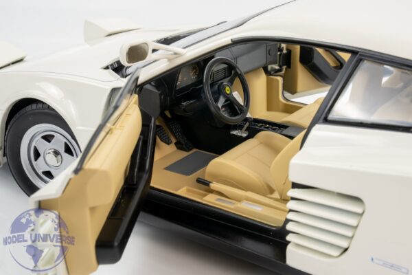 KK Scale - 1:12 Ferrari Testarossa Monospeccio from "Miami Vice" 1984 White - Diecast Model 16 KK Scale KKDC120203 Ferrari Testrossa Miami Vice White 2